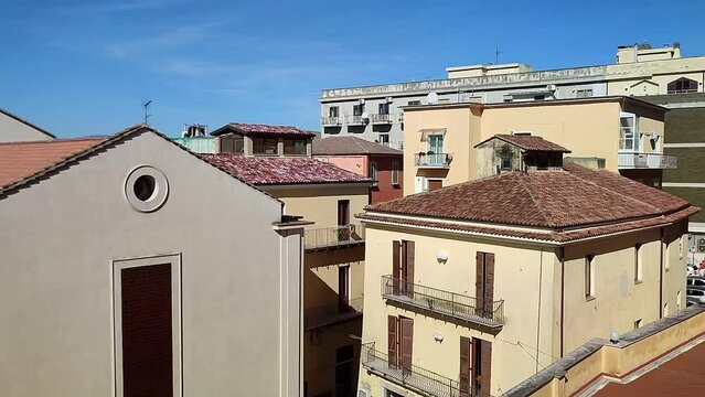 Benevento - Panorama dei tetti dalla terrazza dell'Hortus Conclusus