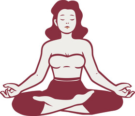 a woman trying to remain zen and in meditation position