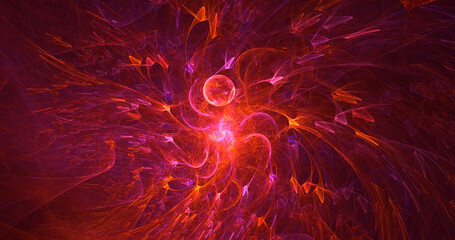 3D manual rendering abstract fractal light background. Its not AI Generatd illustration.