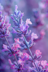 Lavender Sprigs Cast in Dreamy Purple and Pink Shades