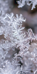 Exquisite Snowflake Crystals Up Close in Winter Wonderland