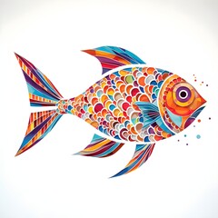 Geometric Fish: Fish formed with bold geometric shapes and patterns