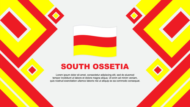 South Ossetia Flag Abstract Background Design Template. South Ossetia Independence Day Banner Wallpaper Vector Illustration. South Ossetia Cartoon