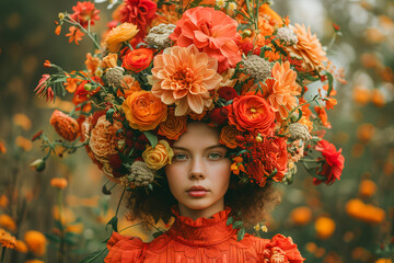 Enchanting Floral Crown Portrait