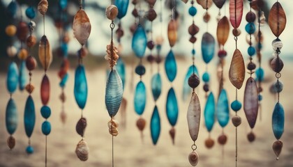 shells hanging from a string