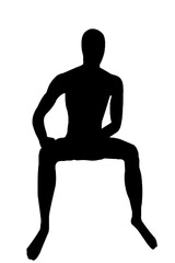 black vector image silhouette modern yoga exercises, beauty, body line art. For use as a brochure template or for use in web design.