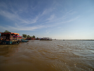 Fototapeta premium daily life on the Tonle Sap lake 27.10.2018 Cambodia
