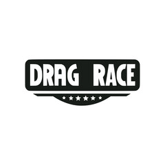 drag race text fast street sticker t shirt vector illustration template design
