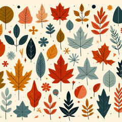 Autumn leaves vector image