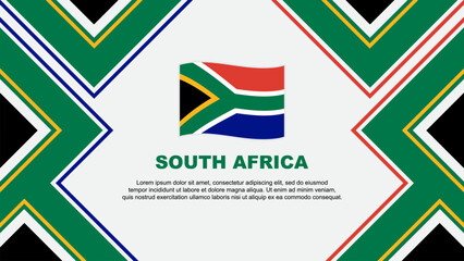 South Africa Flag Abstract Background Design Template. South Africa Independence Day Banner Wallpaper Vector Illustration. South Africa Vector
