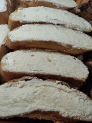 Sweet bread in a bakery, Pan dulce en una panadería
