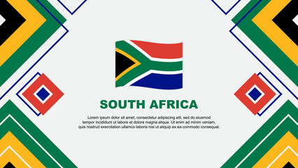 South Africa Flag Abstract Background Design Template. South Africa Independence Day Banner Wallpaper Vector Illustration. South Africa Background