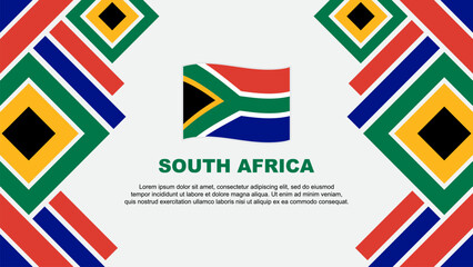 South Africa Flag Abstract Background Design Template. South Africa Independence Day Banner Wallpaper Vector Illustration. South Africa