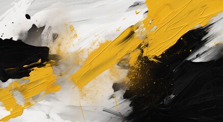 yellow oil paint on the black palette