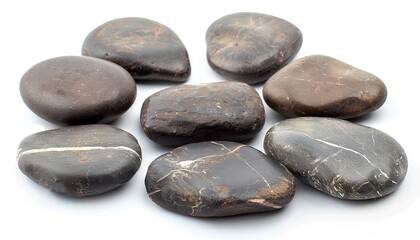 Fototapeta na wymiar stones for spa procedures isolated on a white background
