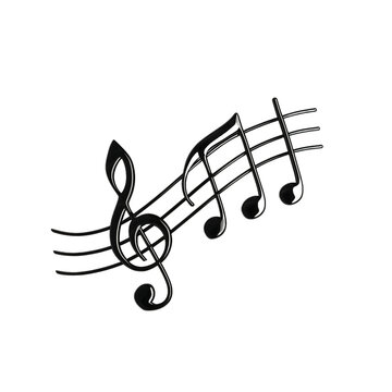 recommend clip art: musical notes melody isolated on transparent background
