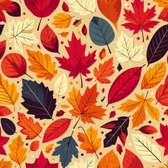 Fototapeta na wymiar Autumn leaves vector image