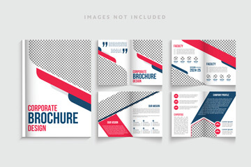 vector company profile template corporate brochure layout design business brochure template design