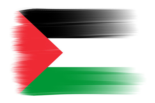 brush flag palestine transparent background, palestine brush watercolour flag design template element png transparent palestine flag