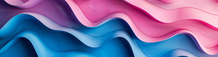 Pink and blue fluid waves ridges abstract background, Transgender pride trans flag gender non-binary color inspiration - obrazy, fototapety, plakaty