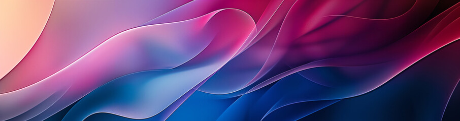 Flowing colorful pink blue abstract smooth silk wave background, vibrant elegant digital waves in minimalist cool tones