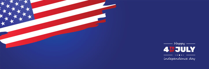 4th of july independence day banner design