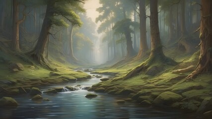 a forest's stream