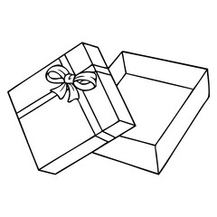 gift box line vector illustration