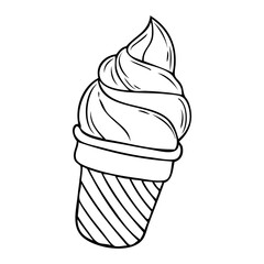 ice cream line vector illustration