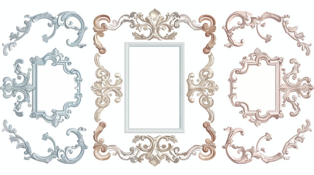 Four decorative Frames or borders. Different shapes.