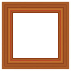 Squared golden vintage wooden frame for your design. Vintage cover. Place for text. Vintage antique gold beautiful rectangular frames. Template vector illustration
