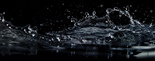 The movement of air in the water. Macro. Black and white. For eco concepts or drinks, liquids with...