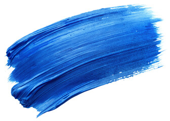 Blue color oil paint stroke PNG file - obrazy, fototapety, plakaty