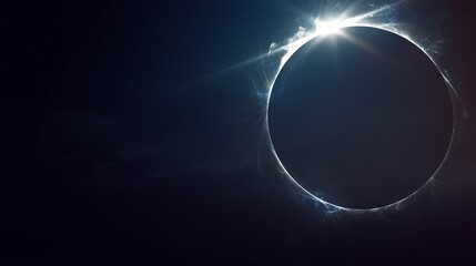 Obraz premium 皆既日食のテクスチャー、ダイヤモンドリング1