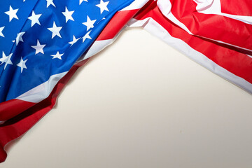 Closeup view of the American flag - 787866735