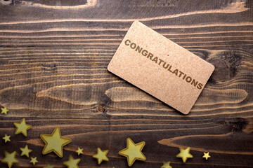 Greeting card with Congratulations text - 787867164