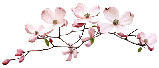 PNG  Dogwood Blossom blossom flower branch - obrazy, fototapety, plakaty