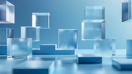 Abstract cubes background. 3D illustration
