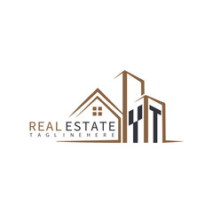 YT initial monogram logo for real estate with home shape creative design.