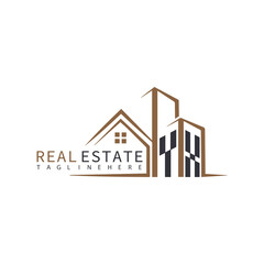 YX initial monogram logo for real estate with home shape creative design.