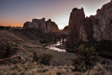 Dusk at Smith Rock State Park in Central Oregon