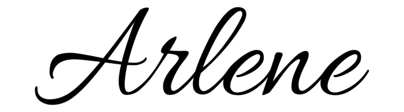 Arlene - black color - name written - ideal for websites, presentations, greetings, banners, cards, t-shirt, sweatshirt, prints, cricut, silhouette, sublimation, tag