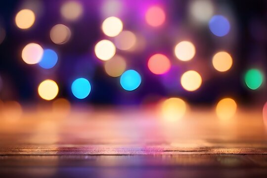 Blurred bokeh light in hall colorful defocus art abstract background Generative AI