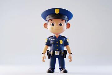 警察官の3Dイラスト画像 - obrazy, fototapety, plakaty