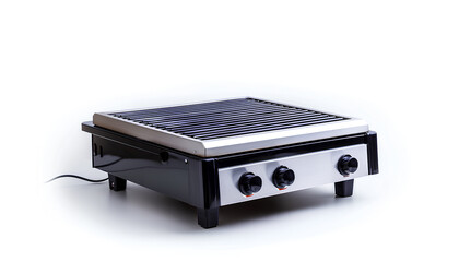 Fototapeta premium New electric grill isolated on white background