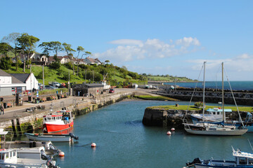 Port of the small village of Carnlough a village in County Antrim, Northern Ireland 