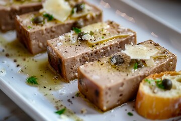 Pate with truffles capers and parmesan cheese