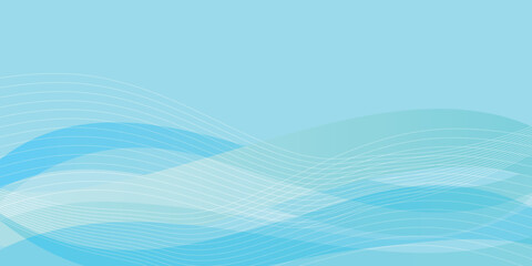 波　青　テクノロジー　曲線　背景	