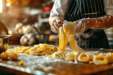 A Woman Chef’s Journey in Crafting Fresh, Homemade Italian Pasta in a Traditional Style.