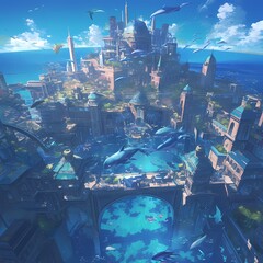 Immerse in a Vibrant Undersea City: Explore the Depths of Fantasy and Splendor